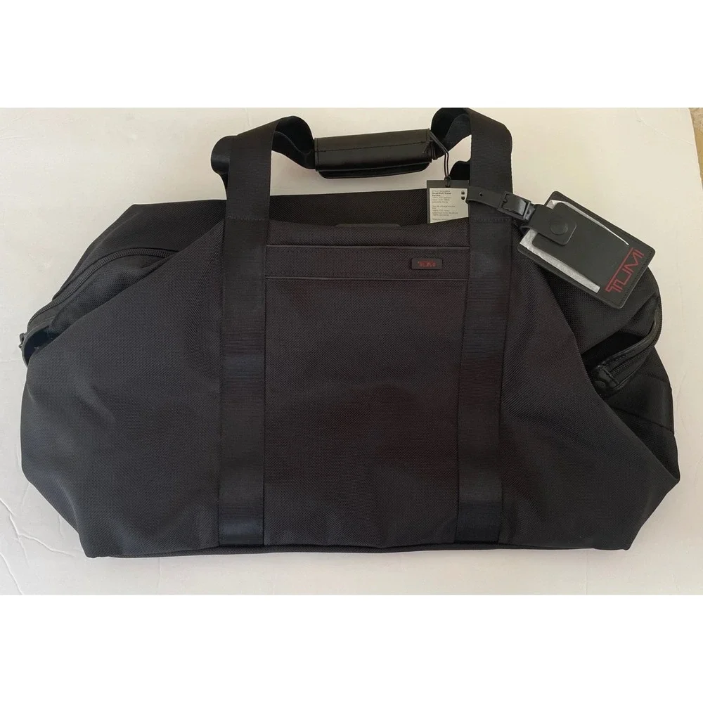 Tumi Small Soft Travel Satchel Black Ballistic Nylon Duffle Bag‎ Corp Collection